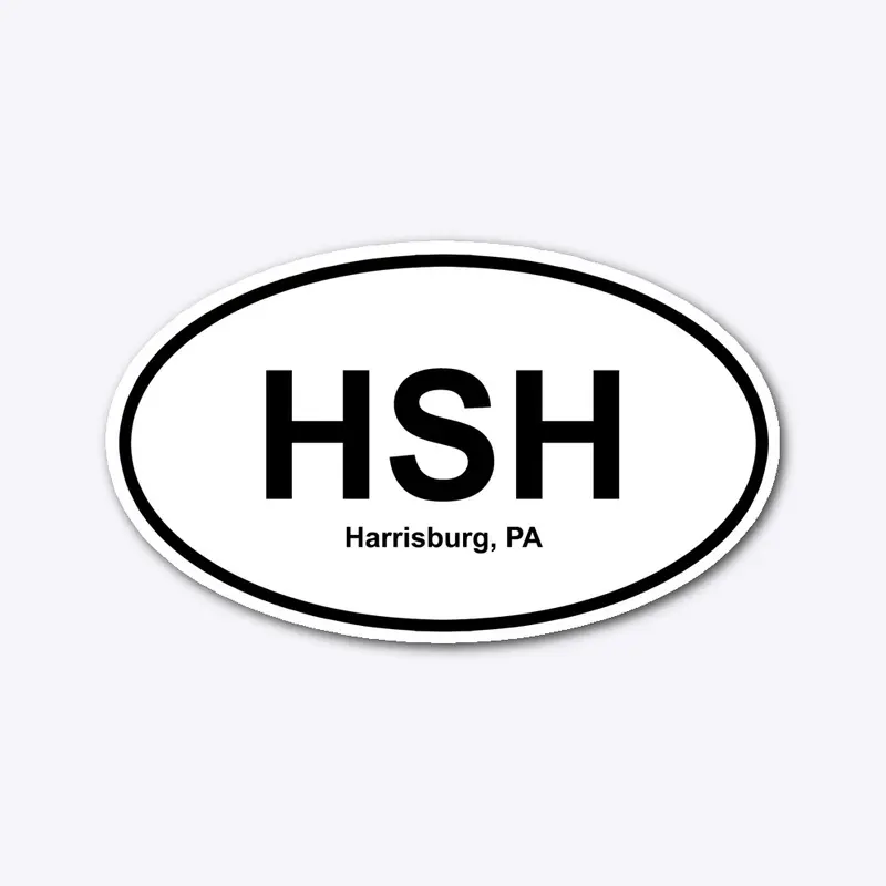 Harrisburg State Hospital Oval Sticker