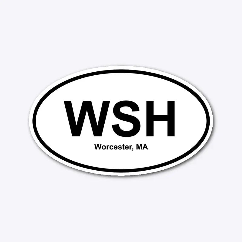 Worcester State Hospital - Oval Sticker