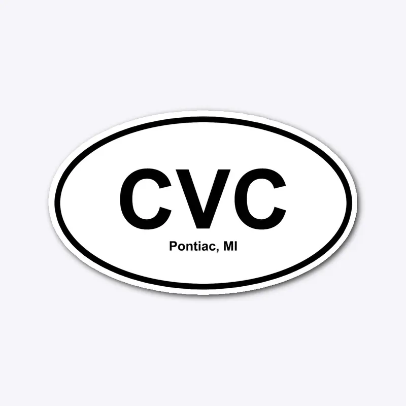 Pontiac CVC - Oval Sticker