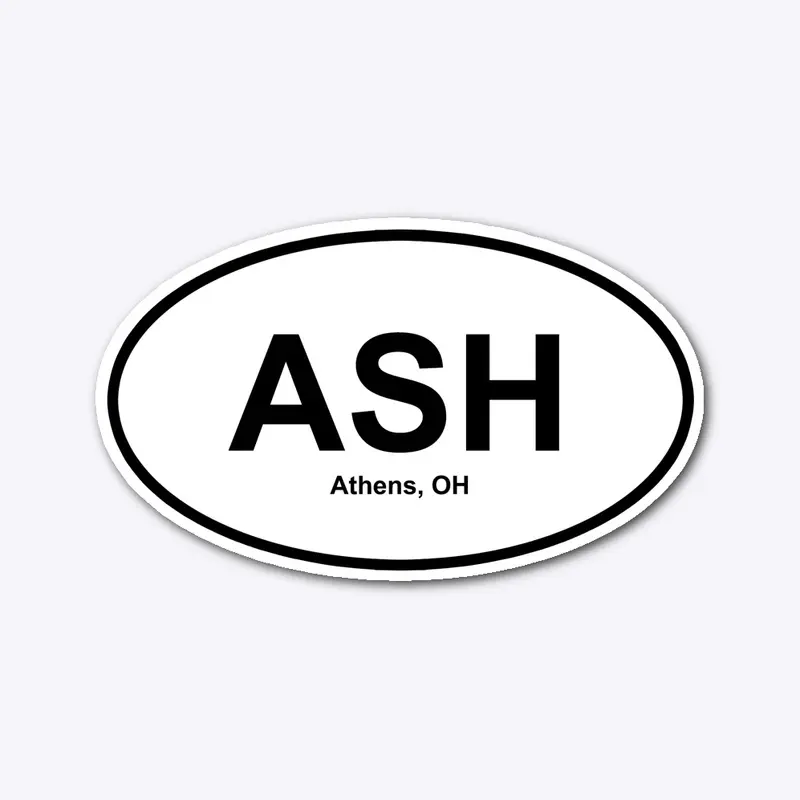 Athens State Hospital - Oval Sticker